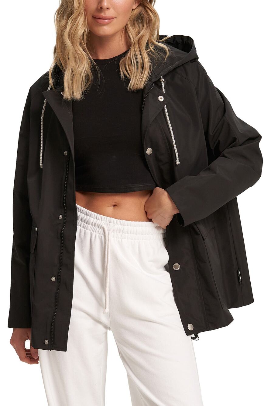 Noize Hooded Black Wanda Raincoat Size XS